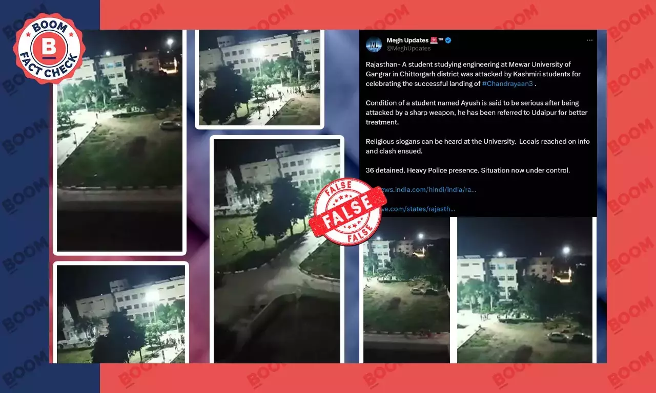 Claim of Student Beaten Up by Kashmiris for Celebrating Chandrayaan-3 Success Is False