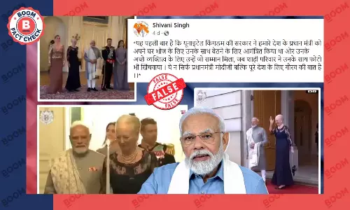 Video of PM Modi With Denmark Royal Family Falsely Linked to British Monarchy