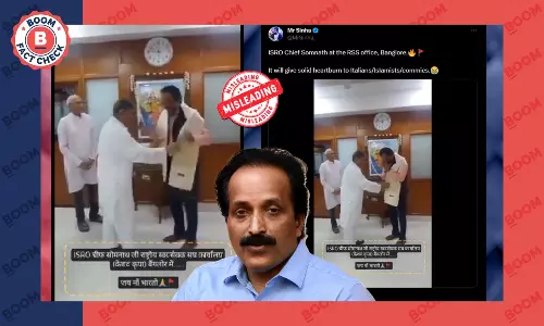Viral Video Does Not Show ISRO Chief S Somanath Visiting RSS Office