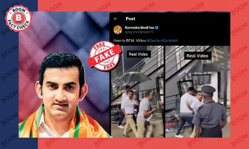 Video Of Gautam Gambhir Reacting To India Will Break Chant Is Doctored