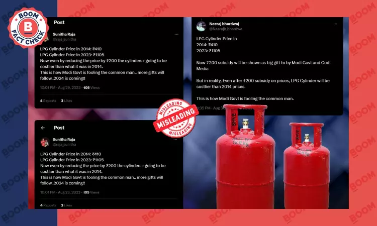 FactCheck: Comparisons Of LPG At ₹410 In 2014 And ₹1103 Today Misleading