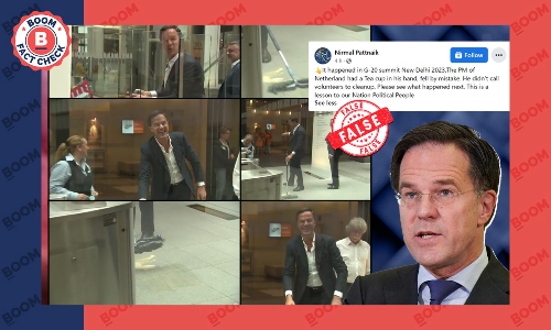 Old Video Of Dutch PM Mopping Coffee Spill Linked To G20 Summit