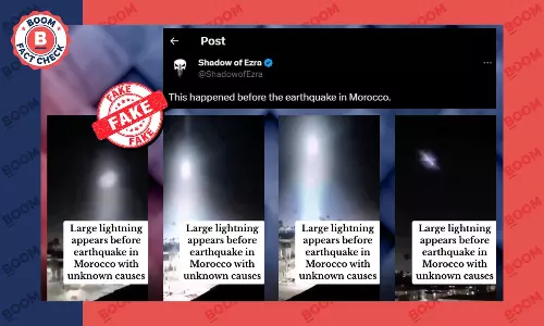 CGI Video Falsely Shared As Lightning Striking Morocco Moments Before Earthquake