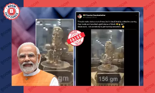 Video Of PM Modis Gold Bust Made By Gujarat Jeweller Viral As Saudi Arabia