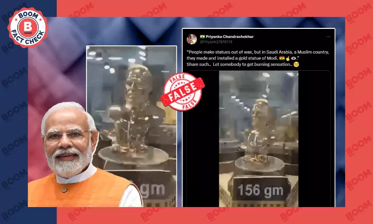 Video Of PM Modis Gold Bust Made By Gujarat Jeweller Viral As Saudi Arabia