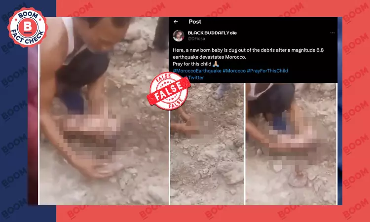 Viral Video Of Newborn Found Buried Alive Is Not From Morocco Earthquake