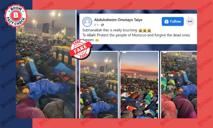 Unrelated Video Of Pilgrims Sleeping In The Open Falsely Linked To Morocco Quake