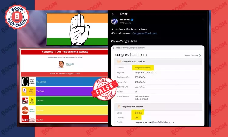 Is Congress Running An IT Cell Website From China? A FactCheck