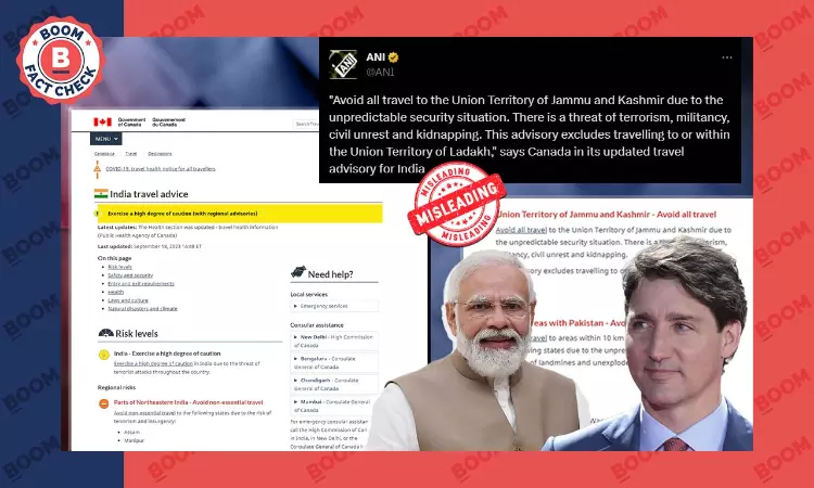 Did Canada Update Its Travel Advisory For J&K Recently? A FactCheck