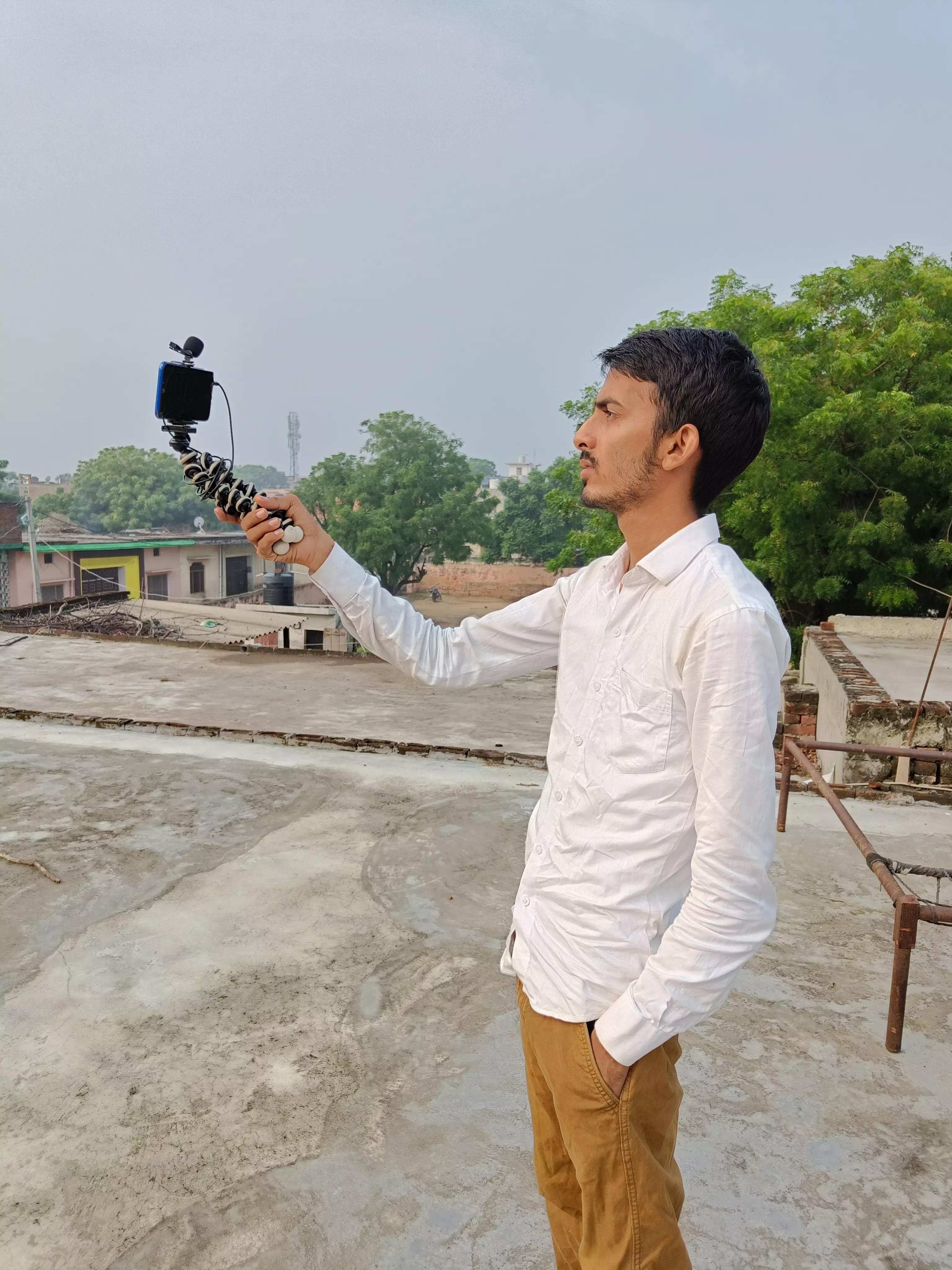 Shivam Kumar, a 20-year-old from Meerut, makes YouTube content on cricket bats and guns. Shivam Kumar, a 20-year-old from Meerut, makes YouTube content on cricket bats and guns.