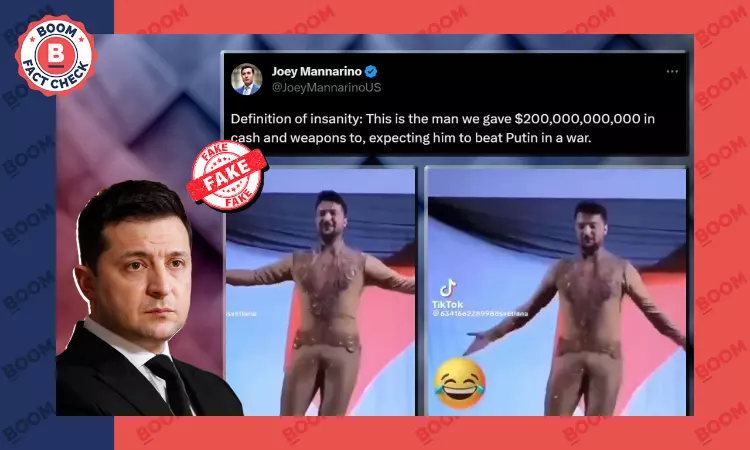 Viral Video Claiming To Show Zelenskyy Belly Dancing Is A Deepfake