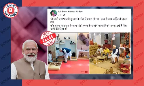 Was PM Modi Photographed With A Man Posing As Two Artisans? A FactCheck