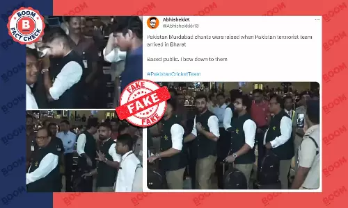 Video Of Pakistan Murdabad Chants To Greet Cricketers In Hyderabad Is Fake