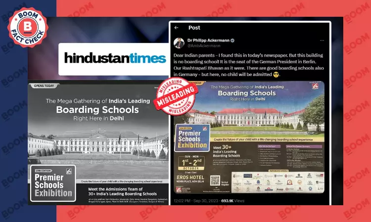 Newspaper Ad Uses Image Of German Palace As Indian Boarding School ...