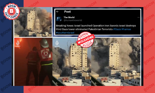 Video Of Tower Collapse In Gaza Is Not From Hamas’ Recent Attack On Israel