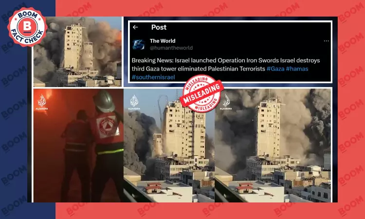 Video Of Tower Collapse In Gaza Is Not From Hamas’ Recent Attack On Israel