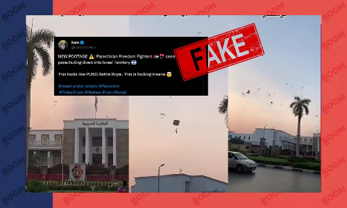 Video From Egypt Falsely Viral As Hamas Fighters Parachuting In Israel
