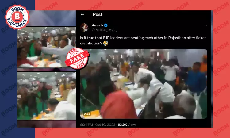 Old Video Of UP BJP Leaders Thrashing Each Other Revived As Rajasthan