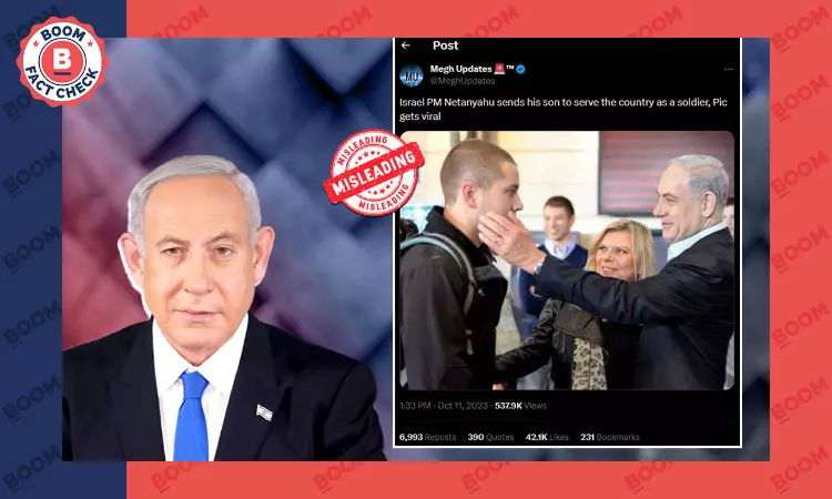 Viral Photo Of Netanyahu Seeing Off Son To Join Army Is From 2014