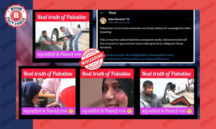 Video Of A Film Shoot Falsely Shared As Palestinians Faking Injuries