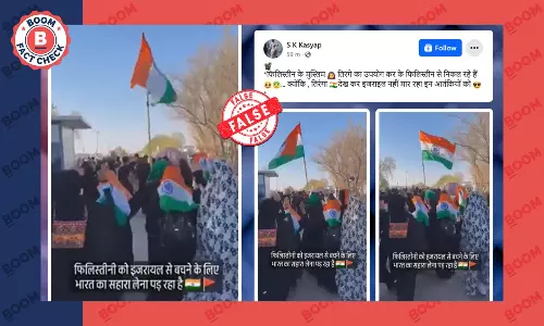 Video Of Indians In Iraq Peddled As Palestinians Carrying Tricolour