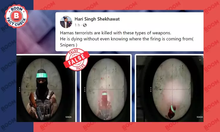 Arma 3 Video Falsely Shared As Israeli Sniper Killing Hamas Fighters