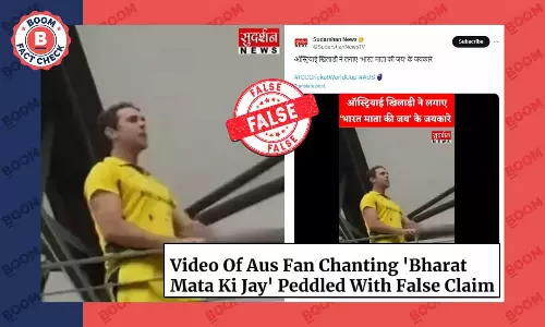 Video Of Aus Fan Chanting Bharat Mata Ki Jay Peddled With False Claim