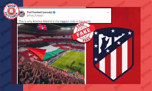 Image Showing Atletico Fans Supporting Palestine Is AI-Generated