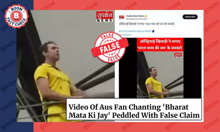 Video Of Aus Fan Chanting Bharat Mata Ki Jay Peddled With False Claim