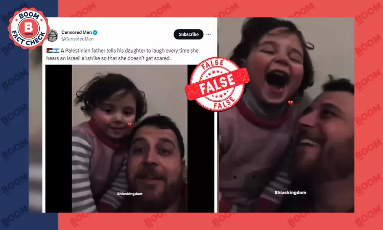 Video of Father Teaching Daughter To Laugh Amid Bombing Is Not From Israel-Hamas Conflict