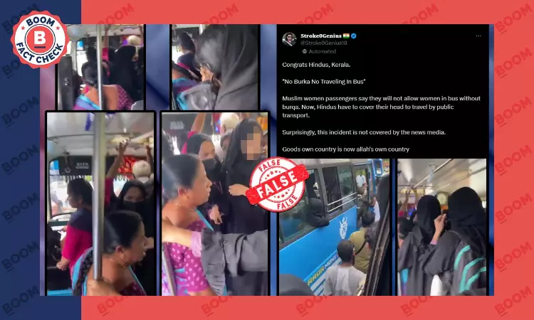 Video Of Fight Over Bus Stoppage In Kerala Shared With Communal Spin