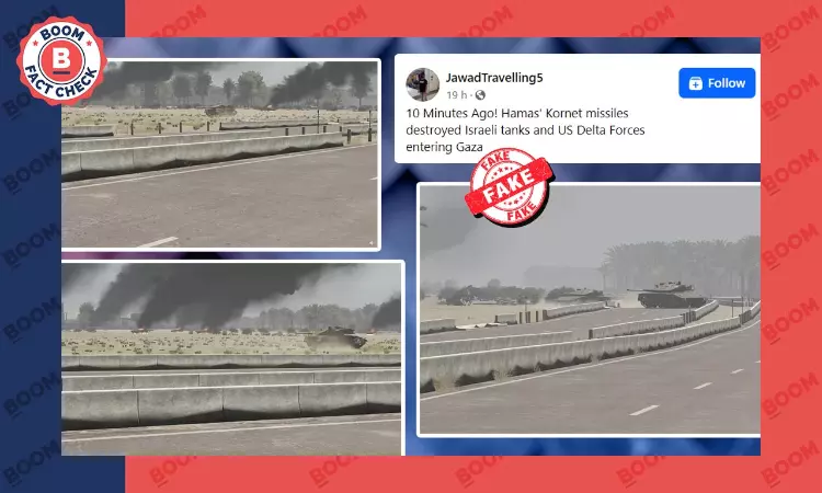 Arma 3 Video Falsely Shared As Hamas Destroying Israeli Tanks In Gaza