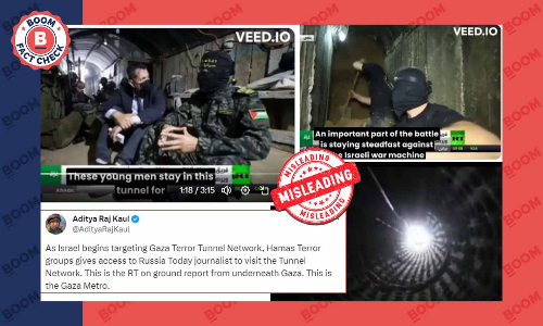 Old Video Of Reporter Showing Hamass Tunnel Network Shared As Recent