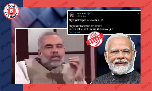 Video Of Modi Calling Hindutva A ‘Playing Card’ For BJP Is Doctored