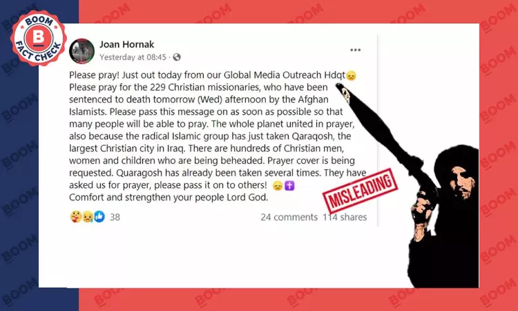 Old Hoax Of 229 Christians To Be Executed Revived After Taliban Takeover