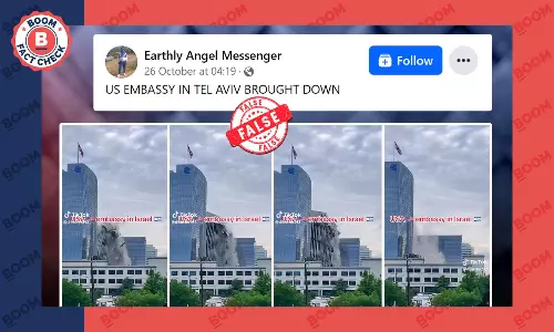 Video Of Building Demolition Peddled As Hamas Attack On US Embassy In Israel