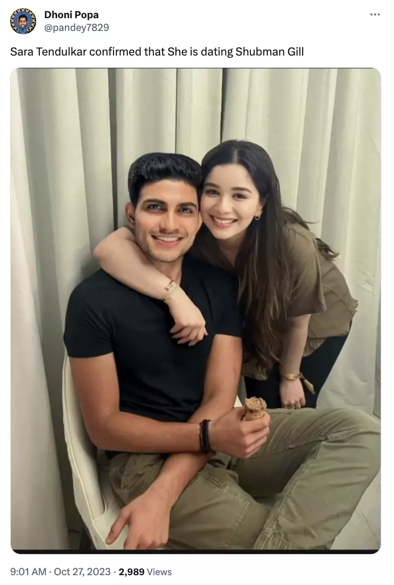 802px x 1190px - This Photo Of Sara Tendulkar With Shubman Gill Is Morphed | BOOM
