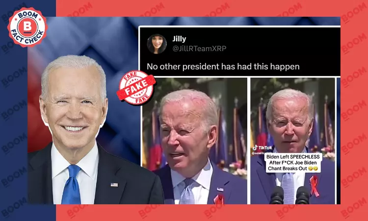 Video Of Profanity Chant Hurled At Joe Biden During A Speech Is Doctored