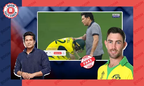Photo Of Glenn Maxwell Touching Sachin Tendulkars Feet Is Fabricated