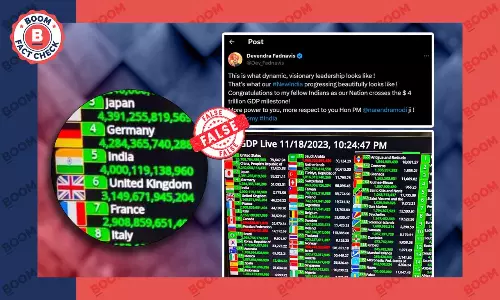 How False Claims Of Indias GDP Touching $4 Trillion Went Viral