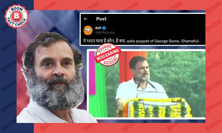 BJP Posts Cropped Video Of Rahul Gandhi Speaking About Bharat Mata