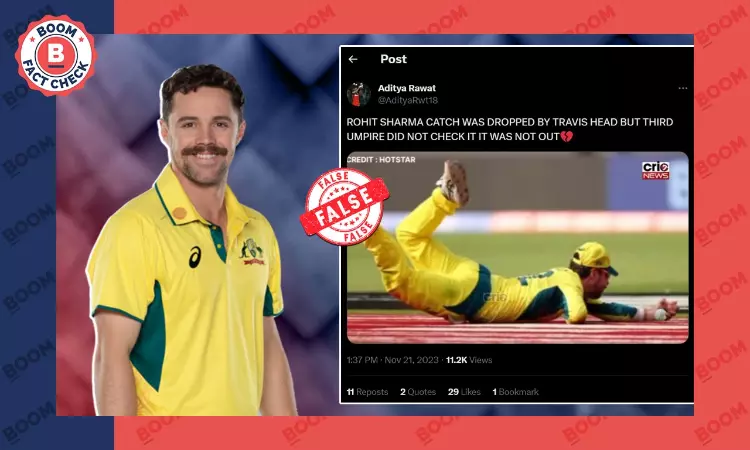 No, Travis Head Did Not Drop Rohit Sharmas Catch; Edited Photo Viral..