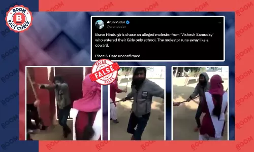 Old Video Of UP Schoolgirls Thrashing Harasser Shared With Communal Spin