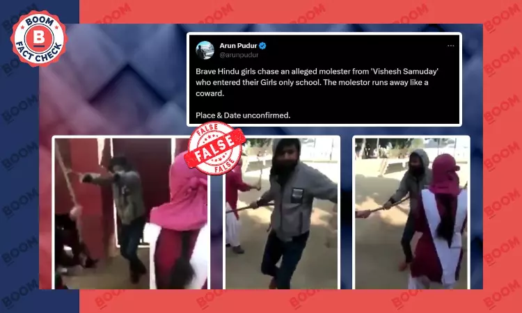 Old Video Of UP Schoolgirls Thrashing Harasser Shared With Communal Spin