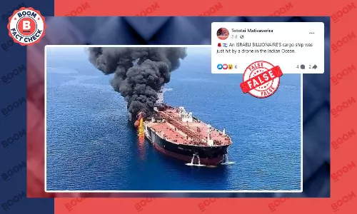 2019 Photo Shared As Drone Attack On Israeli Tanker In Indian Ocean