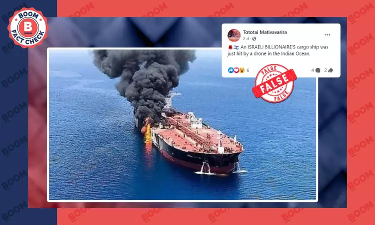 2019 Photo Shared As Drone Attack On Israeli Tanker In Indian Ocean