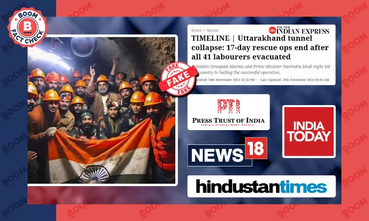 News Outlets Run AI-Generated Photo To Show Uttarakhand Tunnel Rescuers