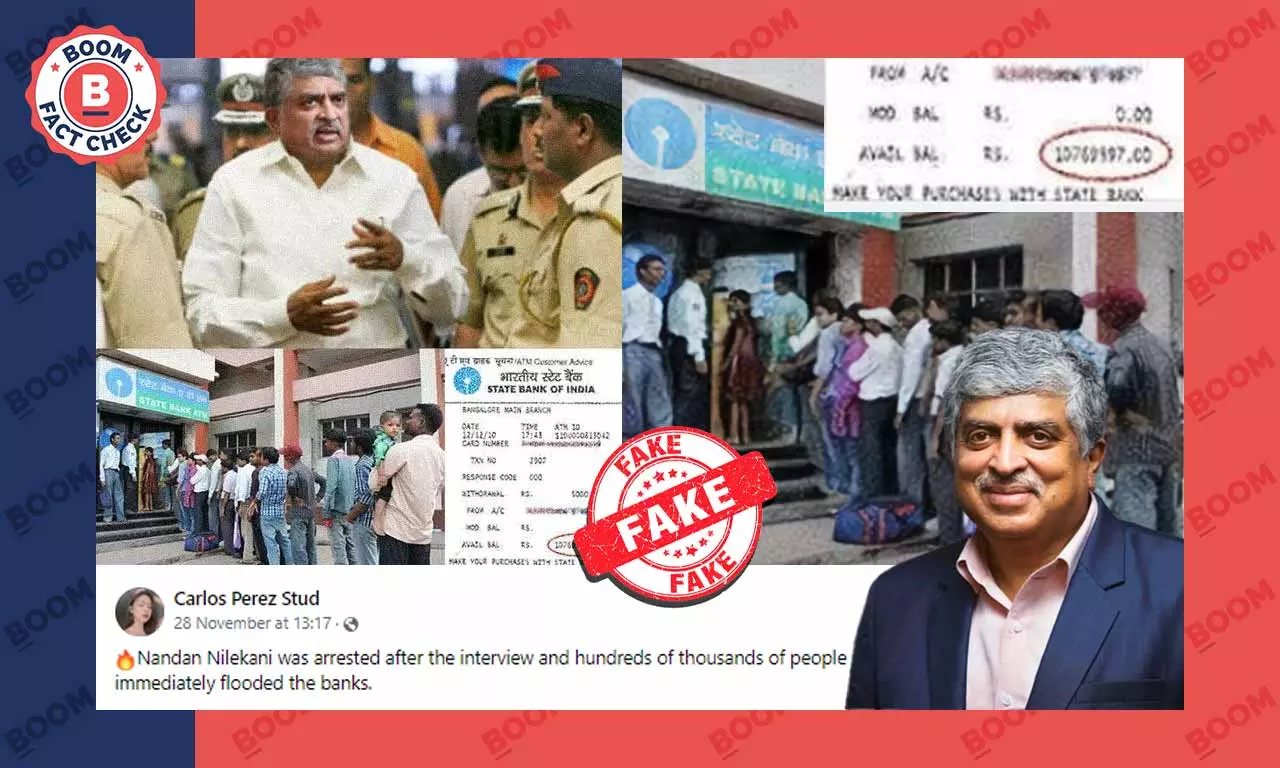 Fake URL Impersonating Indian Express Shares Fake News About Nandan Nilekani