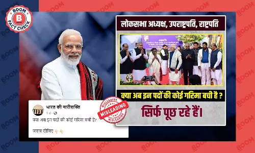 Misleading Photo Viral Claiming PM Modi Refused To Greet President Murmu