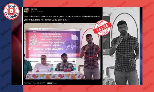 Photo of SFI Mysuru Leader Peddled As Parliament Breach Accused Manoranjan